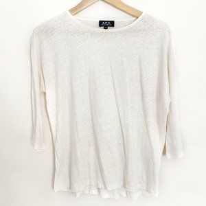 A.P.C. Rue Madame Paris Linen Shirt Size XS